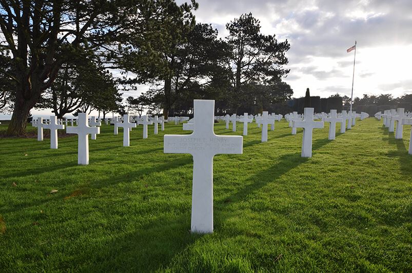 Cemetery of American Soldiers from the Battle of Normandy, World War 2